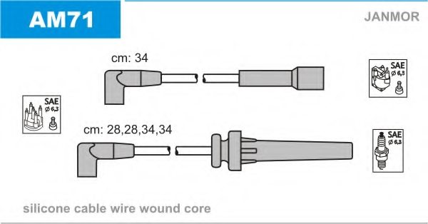 JANMOR AM71 Ignition Cable Kit